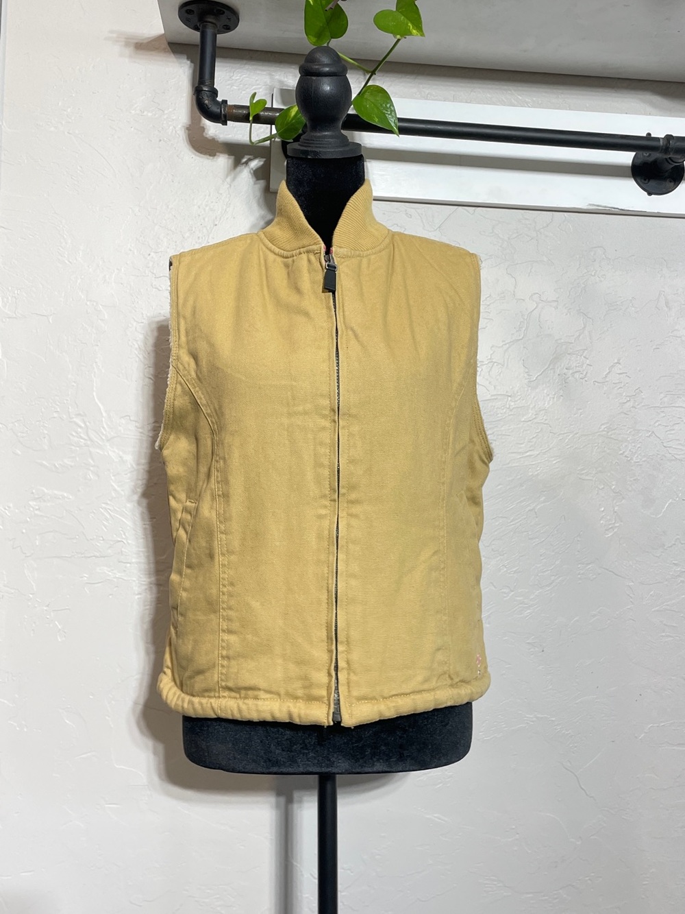 VTG Walls Denim Vest, Tan, Women's Small